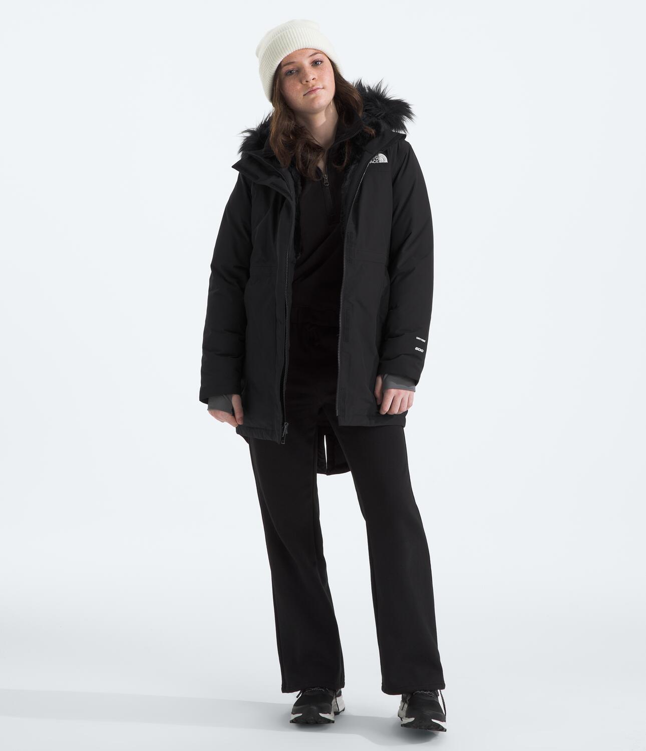 Arctic Parka Winter Coat for Girls - NF0A8A30 | Warm Waterproof Hooded Jacket for Cold Weather, Snow Play & Outdoor Activities