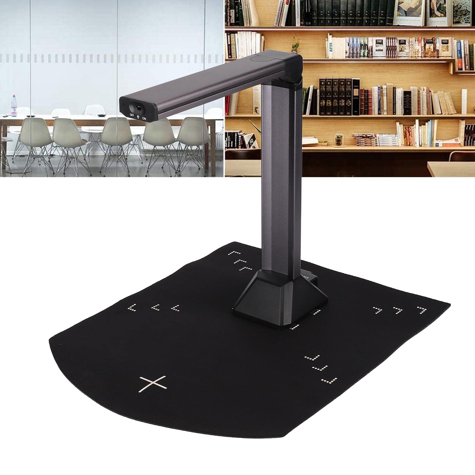 5MP Portable Document Scanner with LED Fill Light - Compact Desktop & Book Scanner for Office, Home, School - Foldable Lightweight Design for Pictures, ID Cards, Manuscripts - Perfect for Digitizing Documents, Archiving Photos & Remote Work