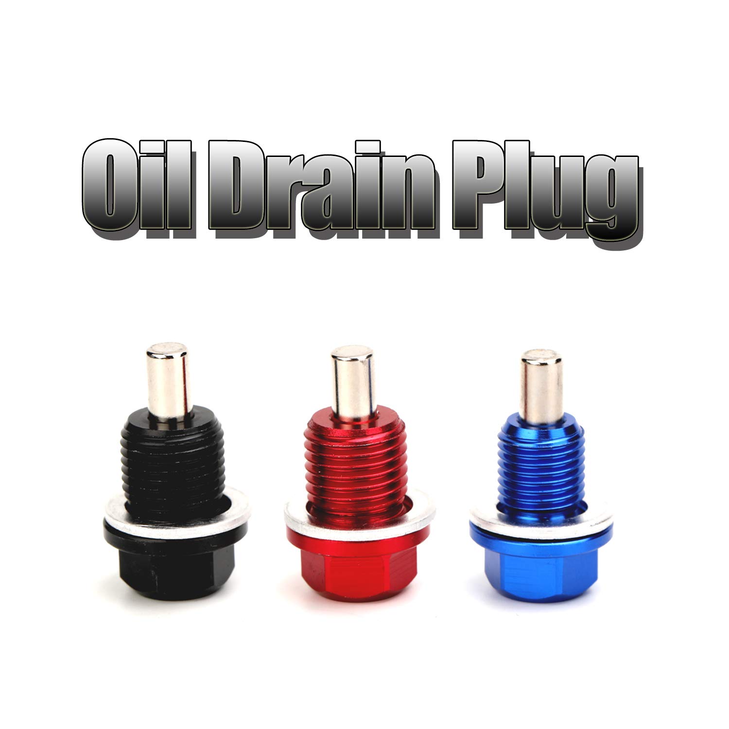 Magnetic Oil Drain Plug Sump Nut Bolt (16x1.5 Thread, Red) - Durable Engine Protection for Cars, Trucks & Motorcycles - Prevents Metal Debris in Oil Pan