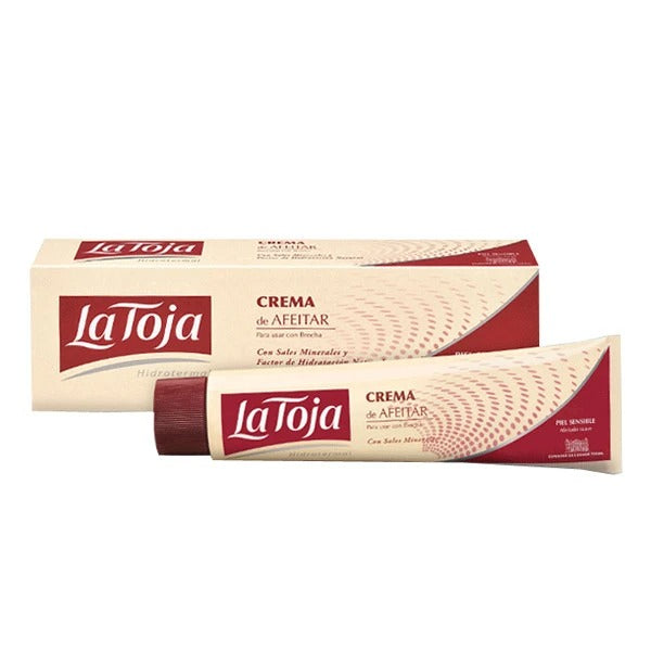 La Toja Sensitive Skin Shaving Cream for Men - Soothing & Hypoallergenic Shave Gel for Irritated Skin - Perfect for Daily Shaving & Travel - 100ml Tube
