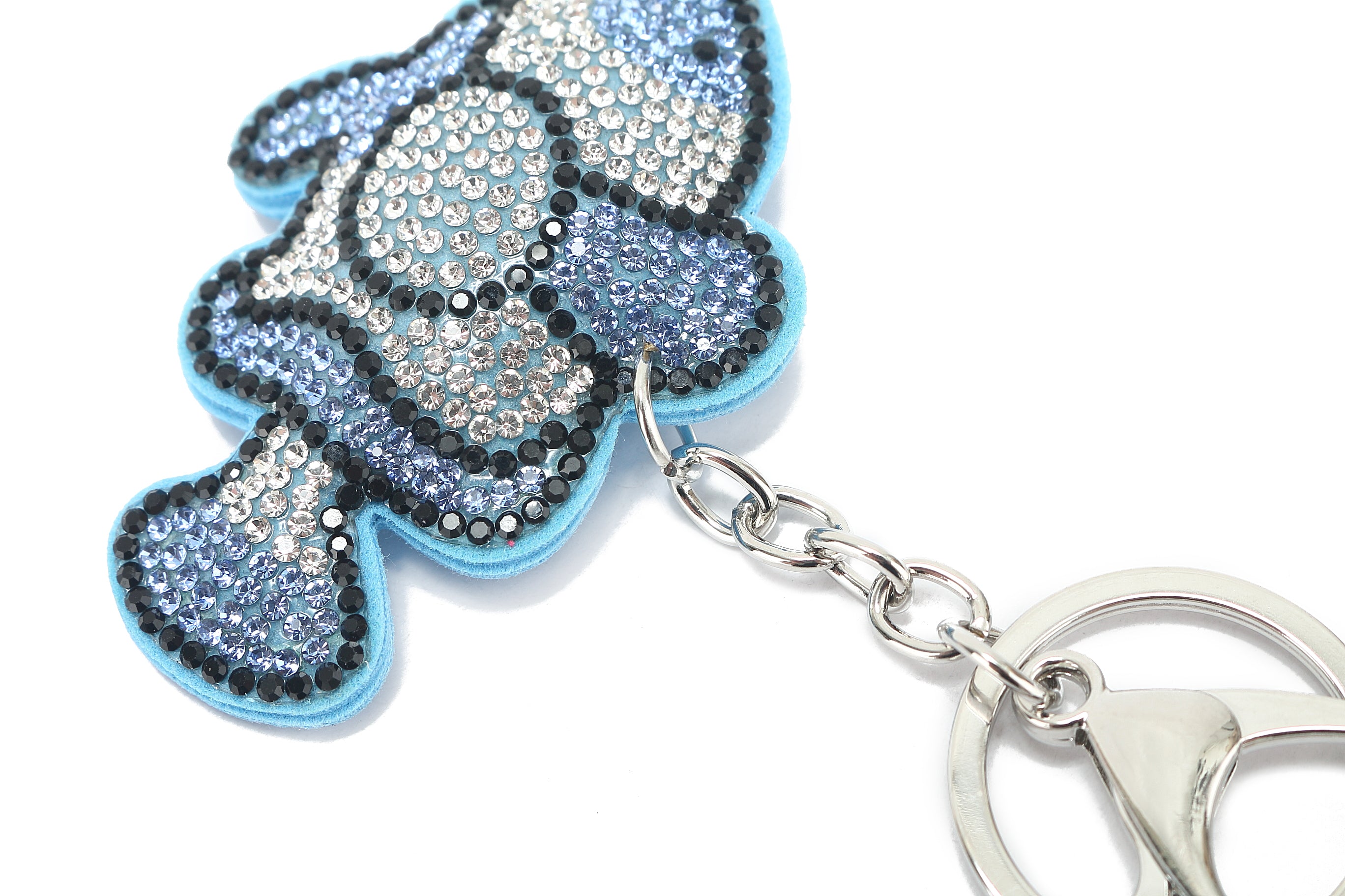 Blue Crystal Fish Bag Charm - Elegant Accessory for Handbags, Backpacks & Keychains | Perfect Gift for Women & Girls