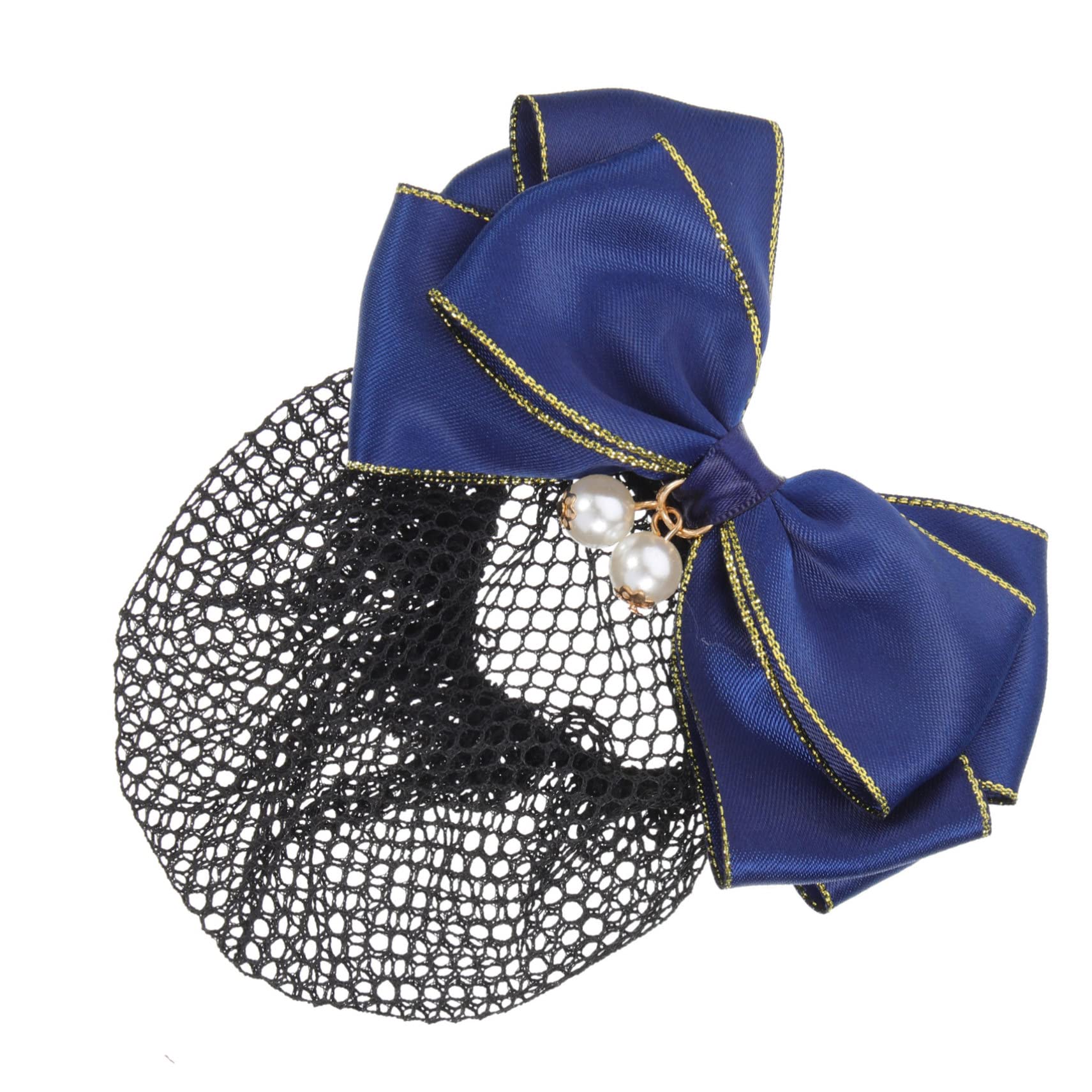 LALAFINA 5-Piece Hair Bun Net Set with Bow - Hairpins for Women, Stewardess, Ballet Dancers - Perfect for Professional Hairstyles, Ballet Performances & Formal Events