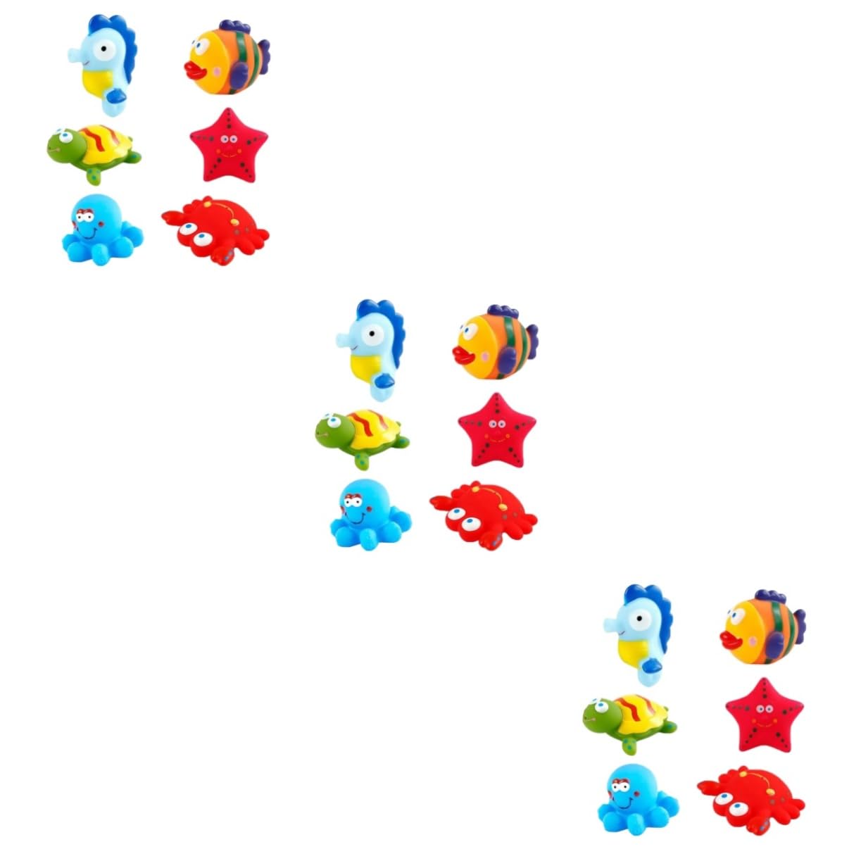 HEMOTON 18-Piece Ocean Animal Bath Toys Set - Colorful Sea Creature Bathtub Toys for Kids, Water Play & Sensory Development - Perfect for Toddler Bath Time, Pool Party & Learning Fun