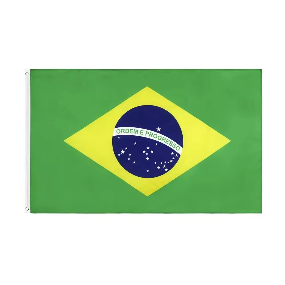 Brazil Flag 90x150cm - Premium Polyester Fabric, Vibrant Colors, Durable Outdoor & Indoor Use - Perfect for Sporting Events, National Holidays, and Home Decor