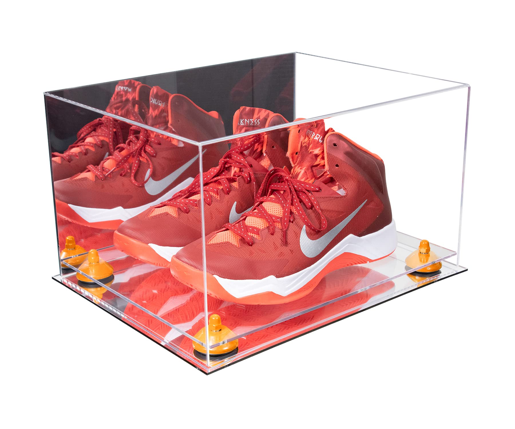Acrylic Shoe Display Case with Mirror - Large Rectangle Shoe Box 15.25