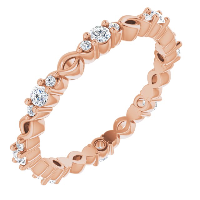 0.32 Carat Round Diamond Eternity Band Stackable Ring - Perfect for Wedding Bands, Anniversary Gifts & Everyday Elegance