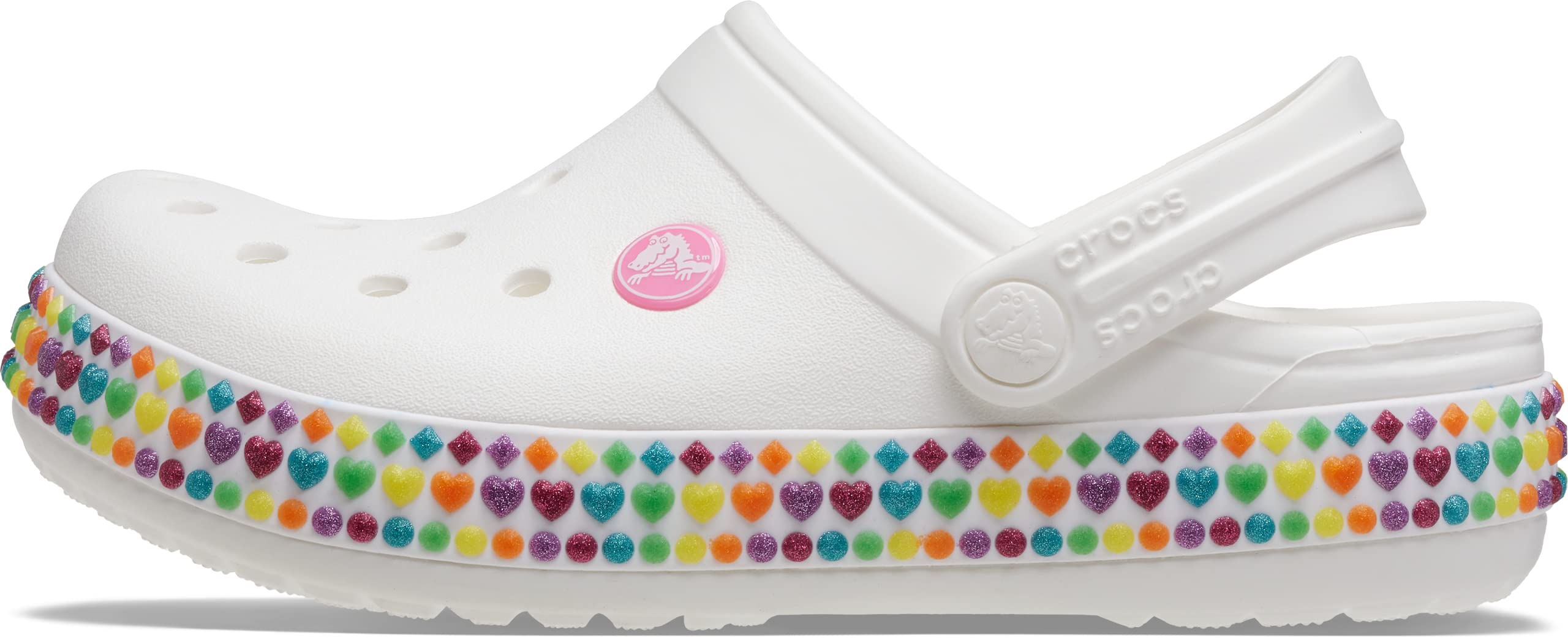 Crocs Unisex-Child Crocband Rainbow Band Clog | Kids Water Shoes for Beach, Pool & Outdoor Play | Comfortable & Lightweight Slip-On Sandals