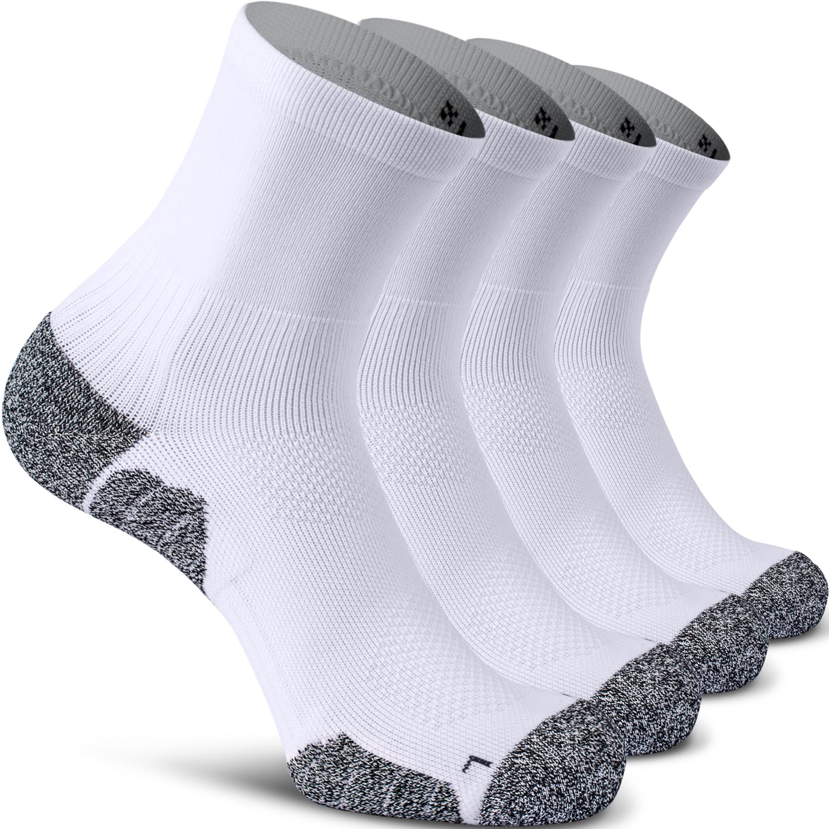 CWVLC Compression Athletic Quarter Socks for Men & Women - Breathable Cushioned Support Socks for Running, Hiking & Sports Performance