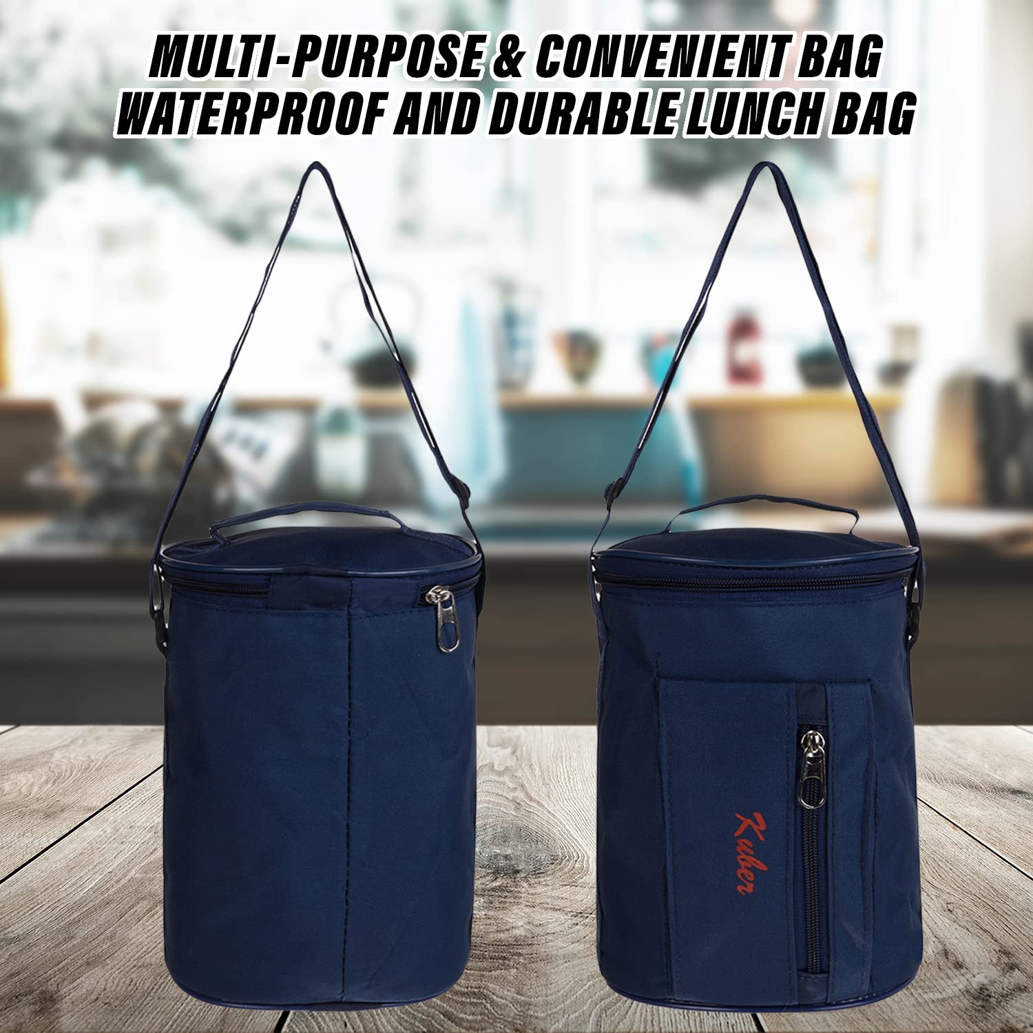 Heart Home Insulated Lunch Bag - Waterproof Canvas Tiffin Bag for Office, School & Picnics | Reusable & Eco-Friendly Food Carrier