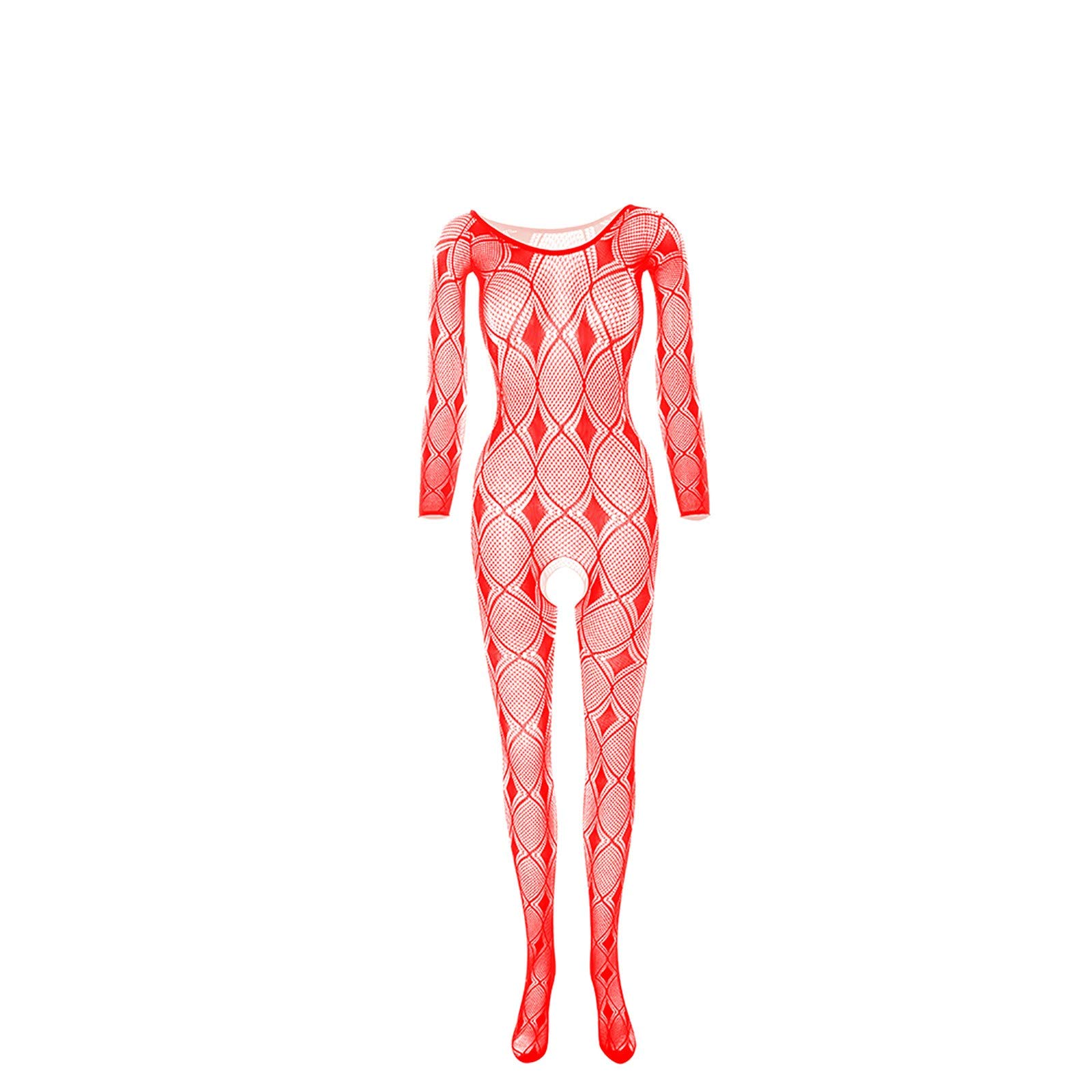 Sexy Women's Lace Floral Stockings Fishnet Bodysuit Lingerie - Romantic One Piece Teddy Sleepwear & Nightwear for Valentine's Day, Boudoir Photography, and Special Occasions