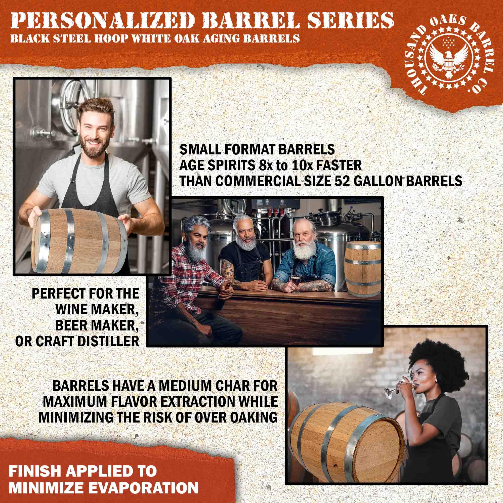 Premium 5 Gallon American Oak Aging Barrel with Stand - Whiskey, Wine & Cocktail Barrel for Home Brewers - Includes Bung & Spigot - Perfect for Bourbon, Scotch & Craft Cocktail Maturation (B400) - Ideal for Home Bars, Distilleries & Gift Giving
