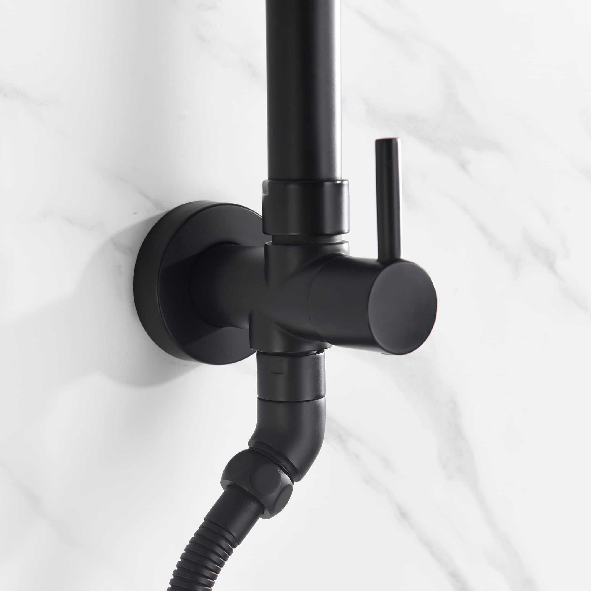 Premium Black Hand Shower System with 9 Inch Rain Shower Head - 2.5GPM (1.8GPM Option) for Bathroom Remodel - Perfect for Spa-Like Showers, Relaxation & Modern Home Upgrades