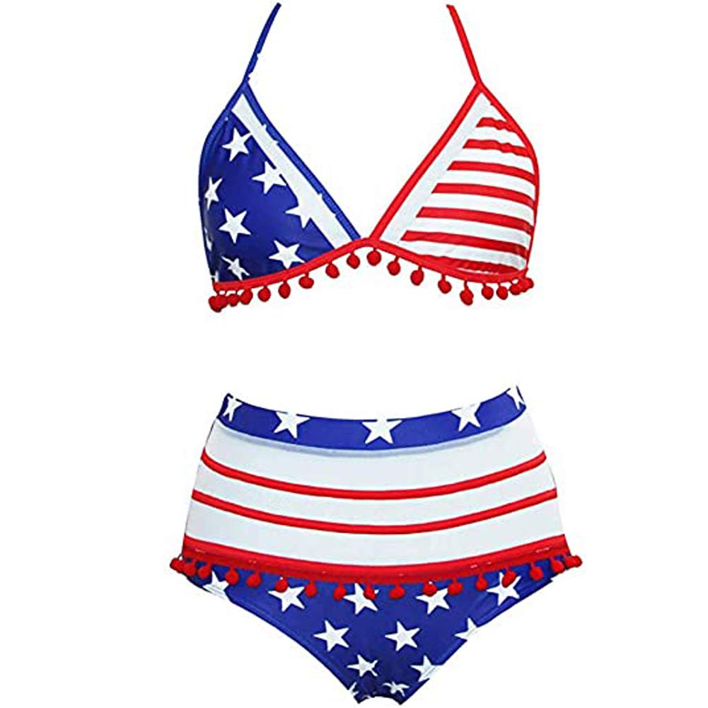 USA Flag Bikini for Women - Patriotic Swimsuit for 4th of July & Beach