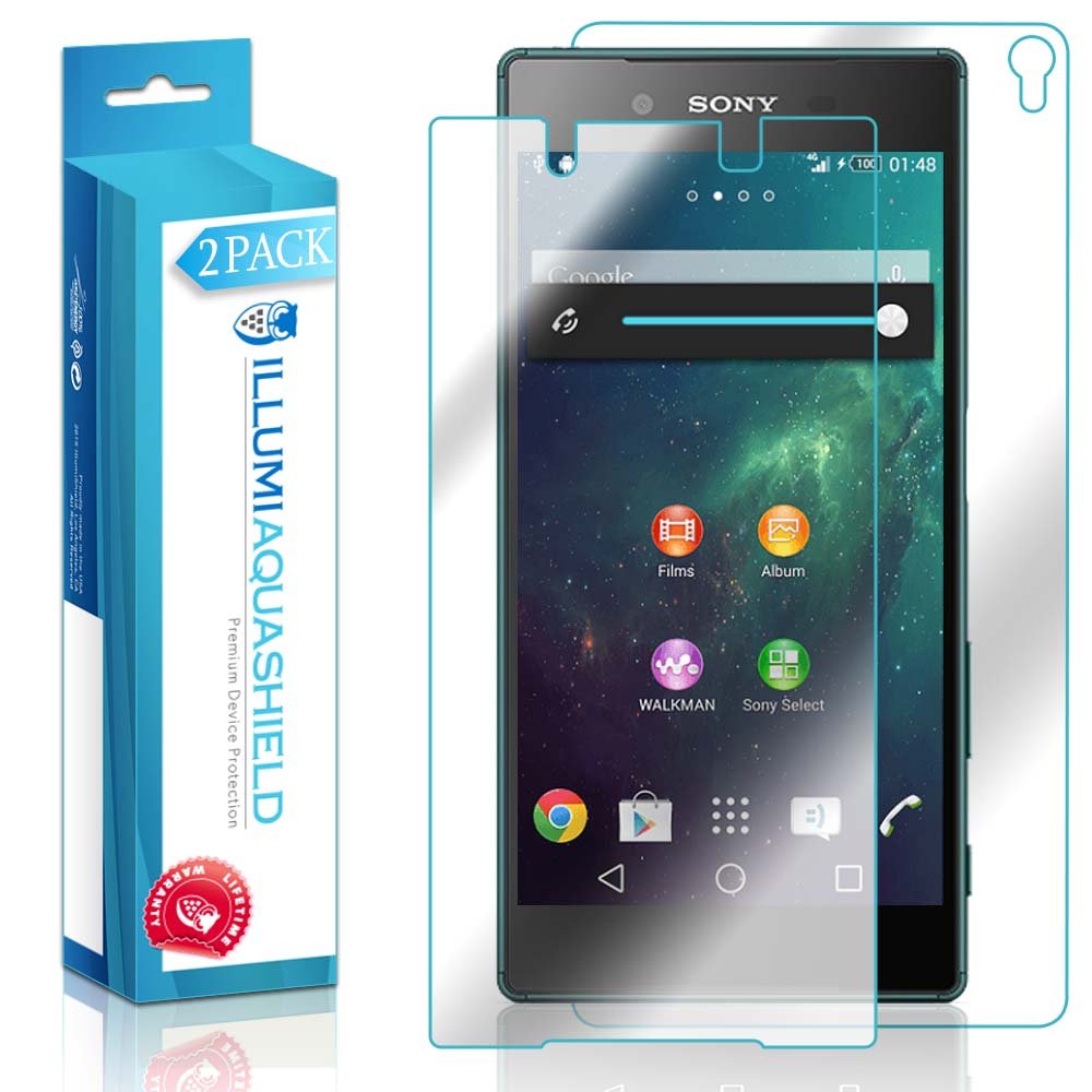 **ILLUMI AquaShield HD Clear TPU Screen Protector (2-Pack) for Sony Xperia Z5 Premium - Front & Back Protection, No-Bubble, Anti-Scratch - Perfect for Daily Use, Travel & Outdoor Activities**