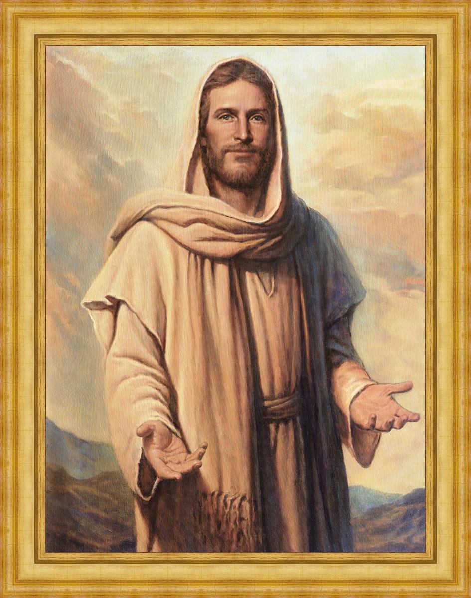 Abide With Me Large Wall Art - Inspirational Canvas Print for Living Room, Bedroom & Office Decor - Perfect for Home, Church & Spiritual Spaces