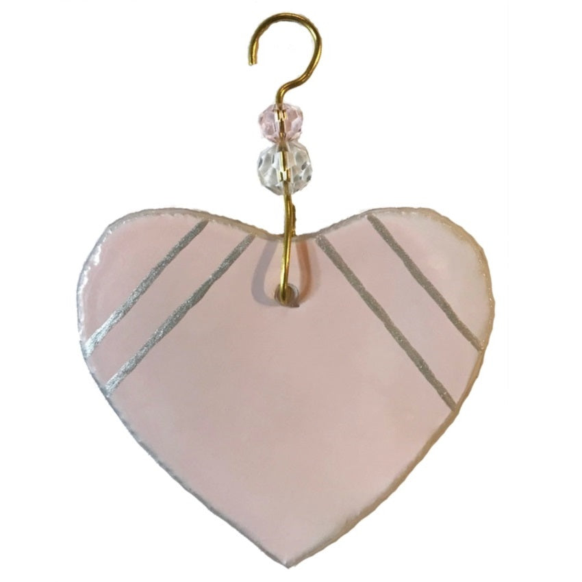 Light Pink Heart Suncatcher - Elegant Window Decoration for Home, Bedroom, Nursery & Gift Giving - Creates Beautiful Rainbow Reflections
