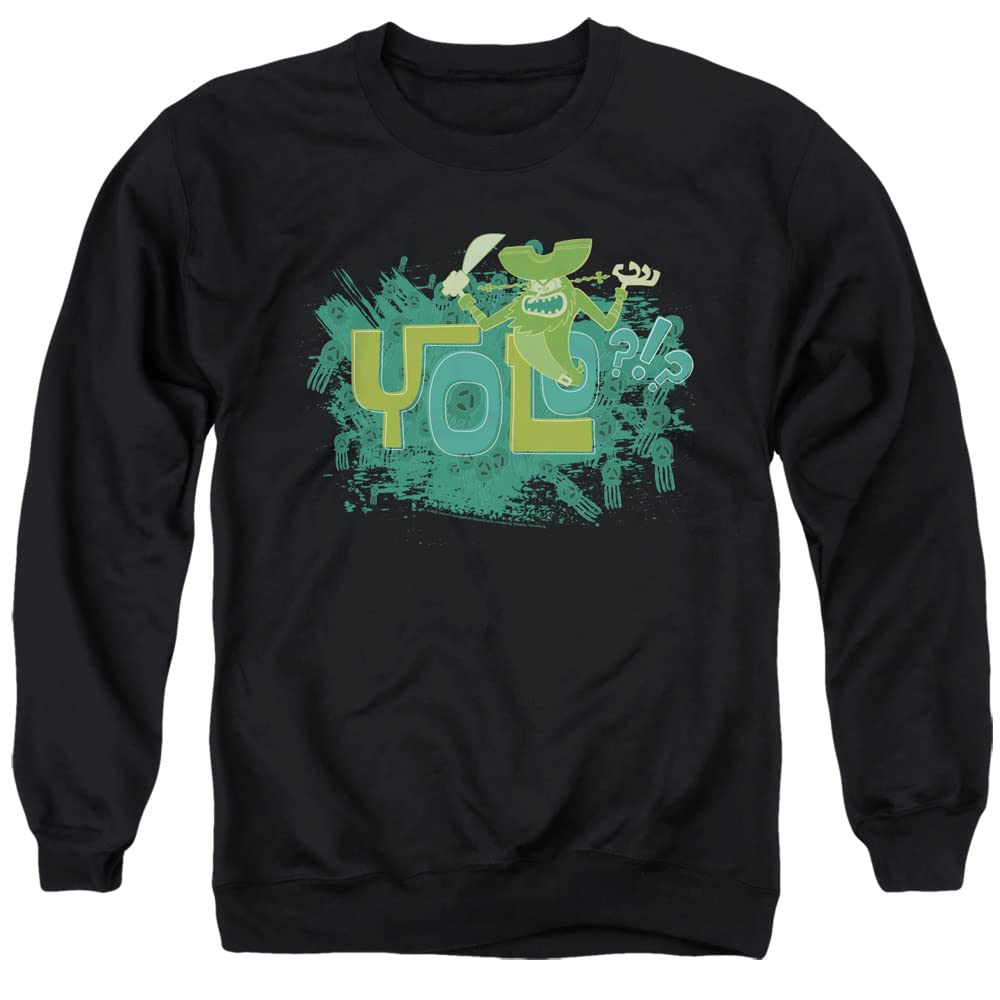 LOGOVISION Spongebob Yolo Unisex Adult Crewneck Sweatshirt | Cartoon Graphic Pullover Hoodie for Men & Women | Casual Streetwear, Lounge Wear, Gift for Fans