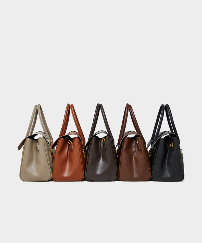 Stylish Leather Flap Work Bag for Women - Professional Office Tote with Multiple Pockets - Perfect for Business, Commuting & Travel