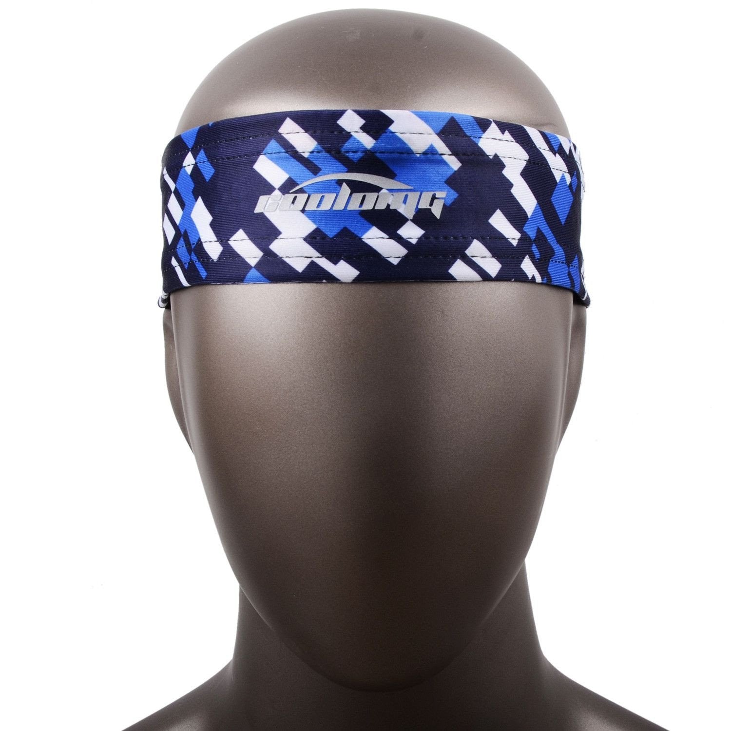 Stylish Blue and White Headband for Women & Girls - Soft Stretchy Hair Accessories for Sports, Workouts, Yoga, and Everyday Fashion