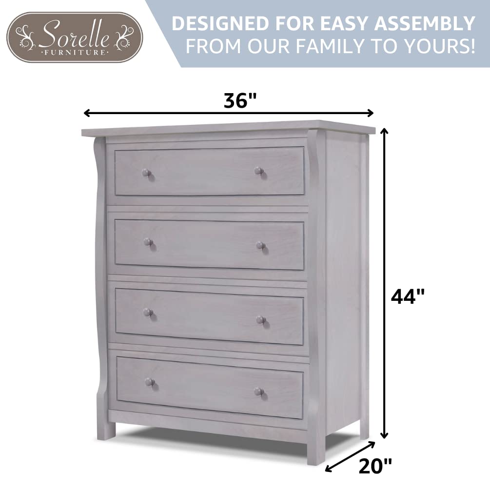 Sorelle Princeton Baby Dresser - White Nursery Dresser with Drawers for Infant & Kids Bedroom Storage | Perfect for Baby Clothes, Diapers & Nursery Organization