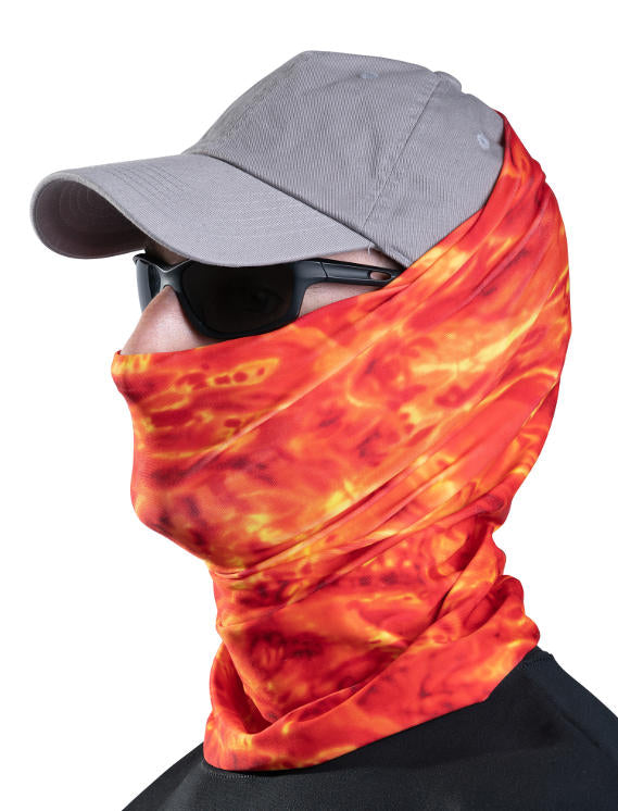 UPF 50+ Camo Tube Gaiter Face Mask for Men - Sun Protection Neck Gaiter with Aqua Design - Perfect for Hiking, Cycling & Outdoor Activities