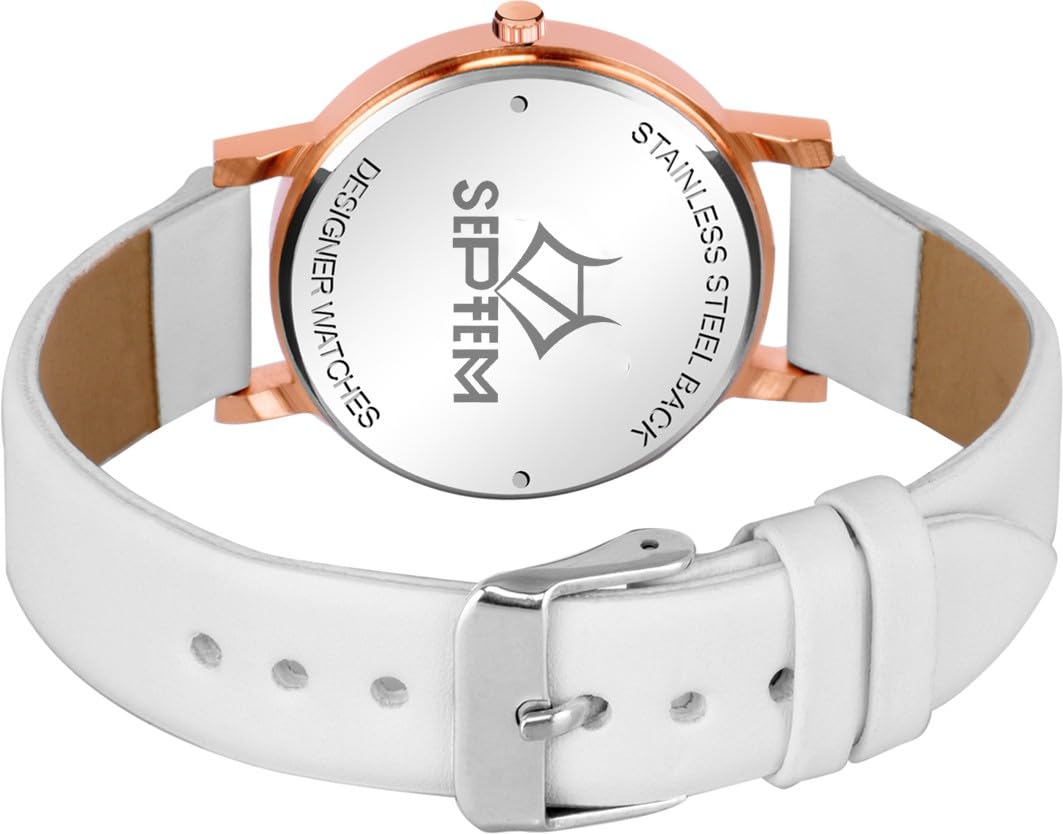 Stylish Black & Blue Adjustable Leather Belt Analog Watch for Women and Girls - Perfect for Casual Wear, Office, and Everyday Fashion Accessories