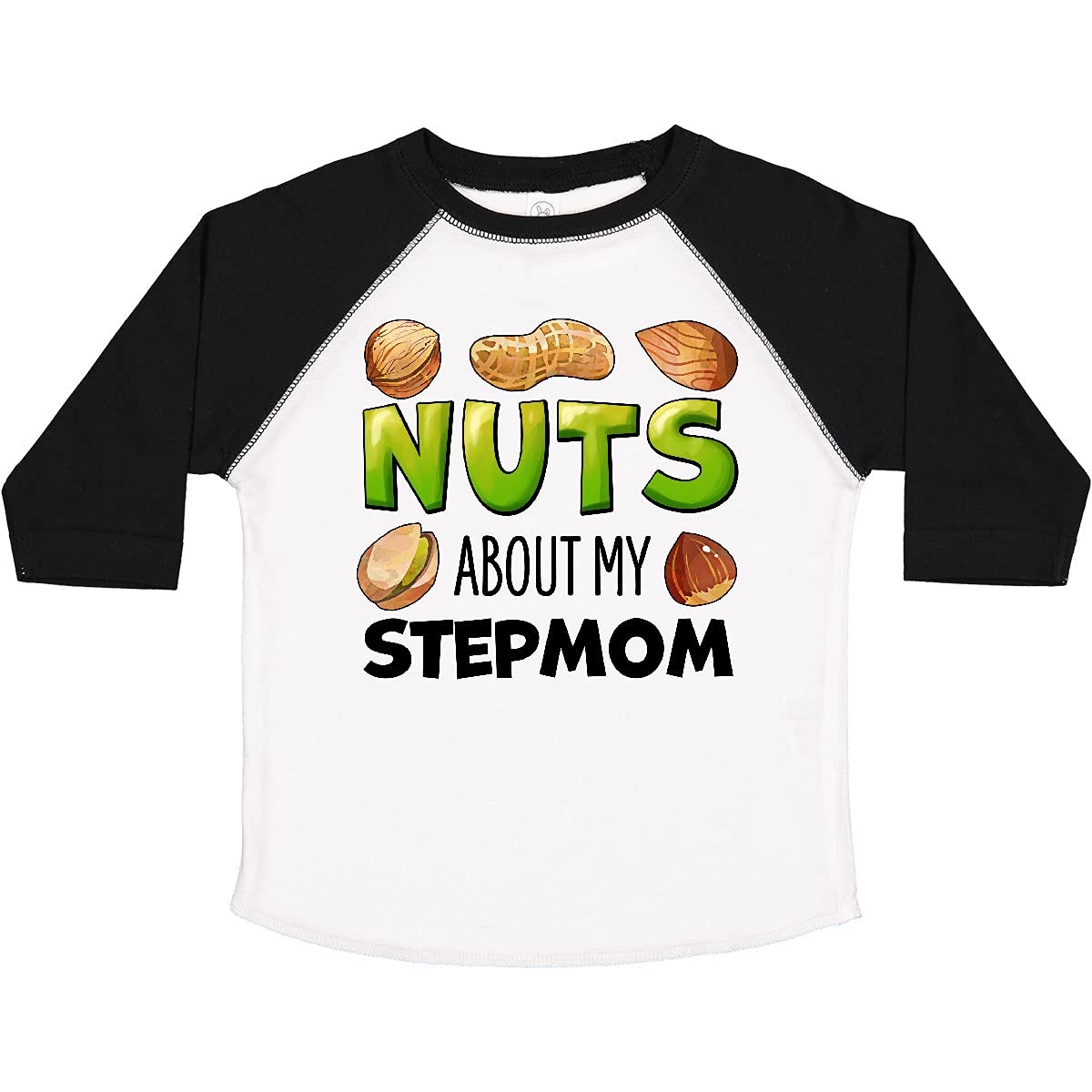 Inktastic 'Nuts About My Stepmom' Peanut Almond Pistachio Toddler T-Shirt - Funny Family Matching Outfits for Mother's Day & Stepfamily Bonding