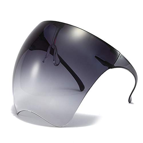 MN1 Protective Face Shield - Full Cover Visor Glasses with UV400 Protection | Anti-Fog, Blue Light Filter | Gradient Gray Flakes Design for Daily Use, Outdoor Activities & Work Safety