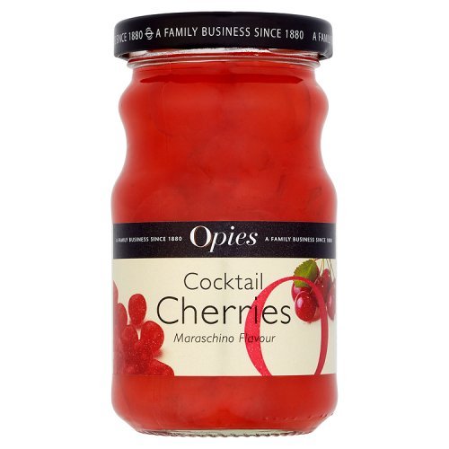 Opies Maraschino Cocktail Cherries 225g (6-Pack) - Premium Garnish for Cocktails, Desserts & Baking - Perfect for Martinis, Old Fashioned & More