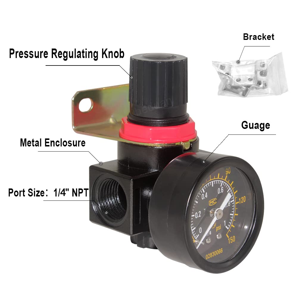 Beduan BR2000 Air Compressor Regulator Combo - 1/4