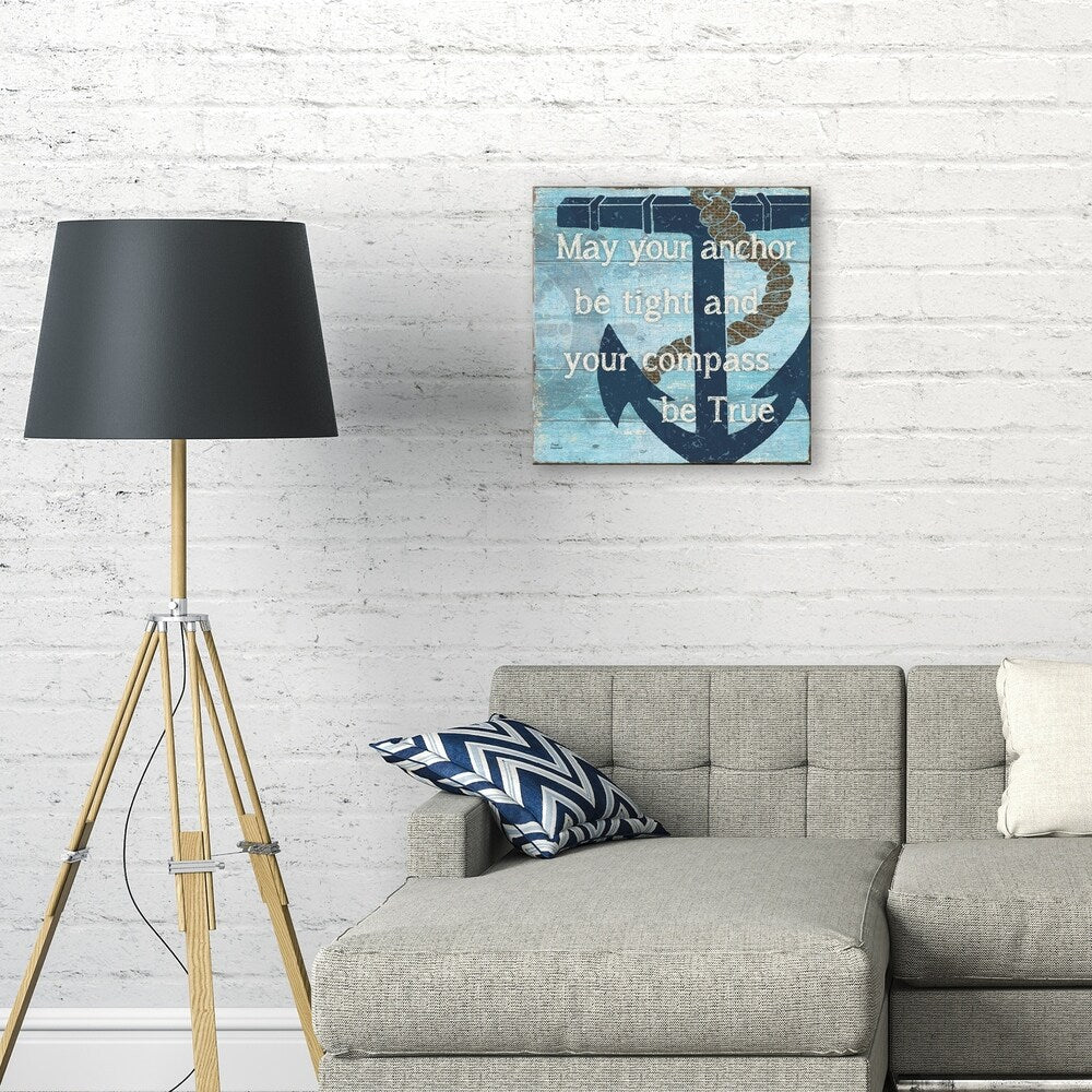 Anchor Printed Canvas Wall Art - 18x18 Inches, 1.25D - Multi-Color Abstract Painting - Perfect for Living Room, Bedroom & Office Decor