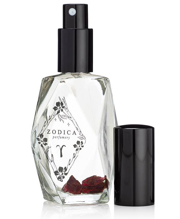 Aries Crystal Infused Zodiac Perfume for Women - Natural Essential Oil Aromatherapy Scent - Perfect for Daily Wear, Meditation & Gift Giving