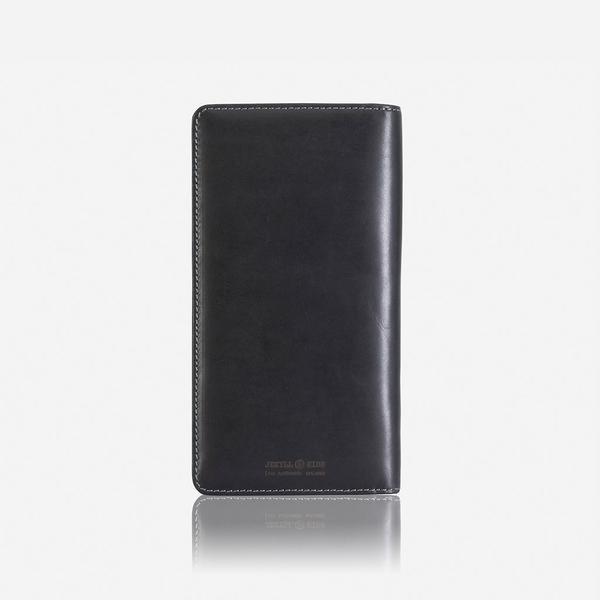 Jekyll & Hide Texas Large Zip Around Travel & Passport Organizer Wallet - Black | RFID Blocking for Secure Travel Documents | Perfect for Airports, Business Trips & Vacations