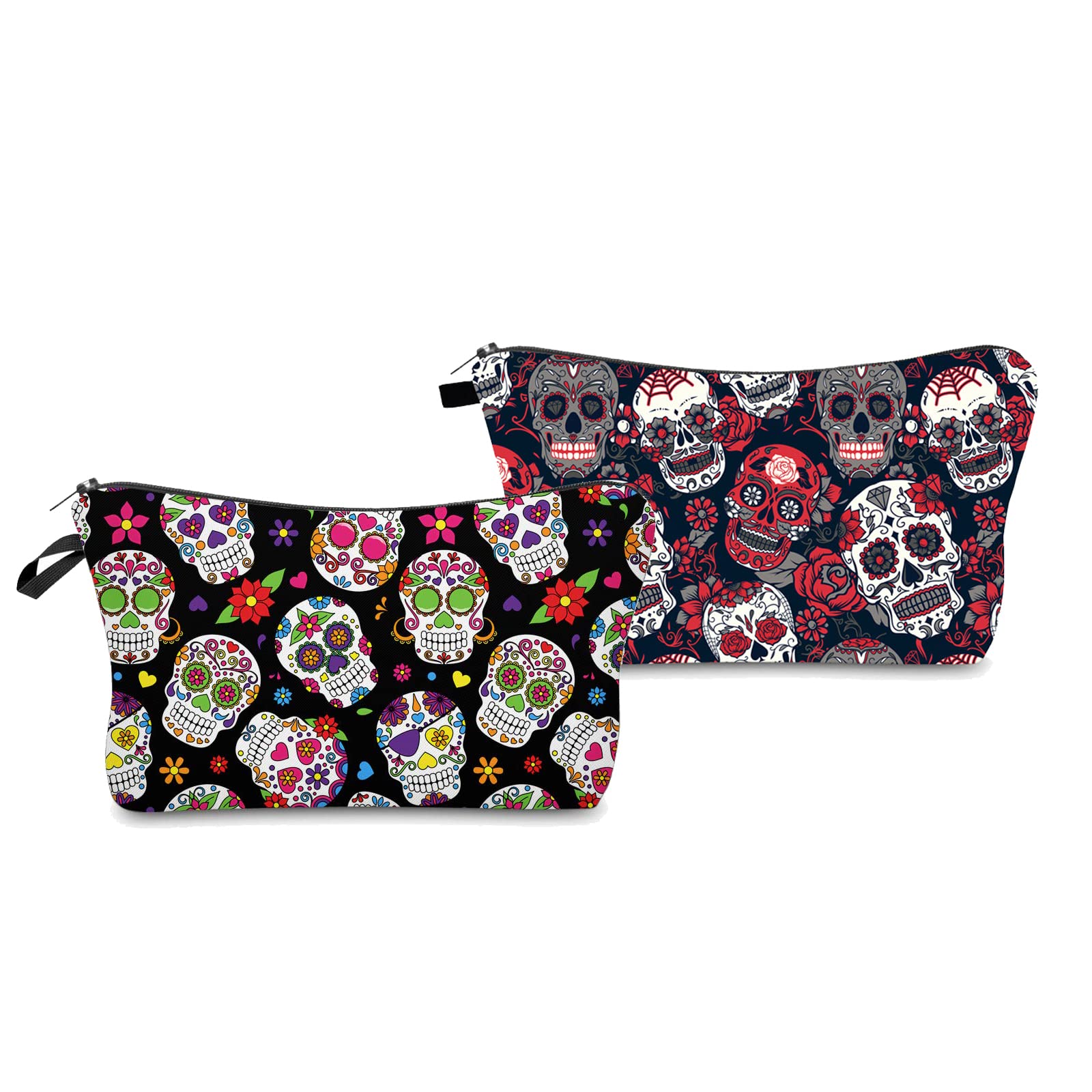 2 Pack Cute Waterproof Makeup Bag for Women - Travel & Purse Organizer