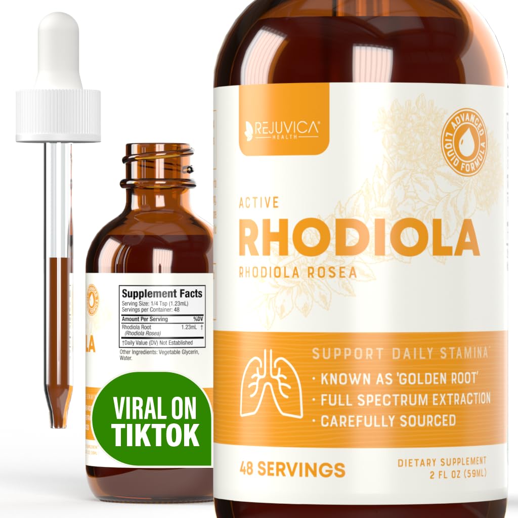 Premium Rhodiola Root Extract Supplement with Natural Rosavins - Fast-Absorbing Liquid Formula for Enhanced Energy, Stress Relief & Mental Clarity - Ideal for Busy Professionals, Students & Athletes