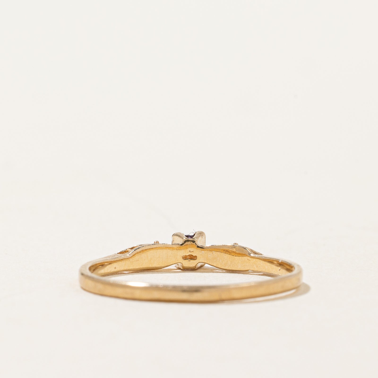 Elegant Purple Glass Petite Ring - Size 4 | Dainty Stackable Jewelry for Women | Perfect for Everyday Wear, Date Nights & Gifts