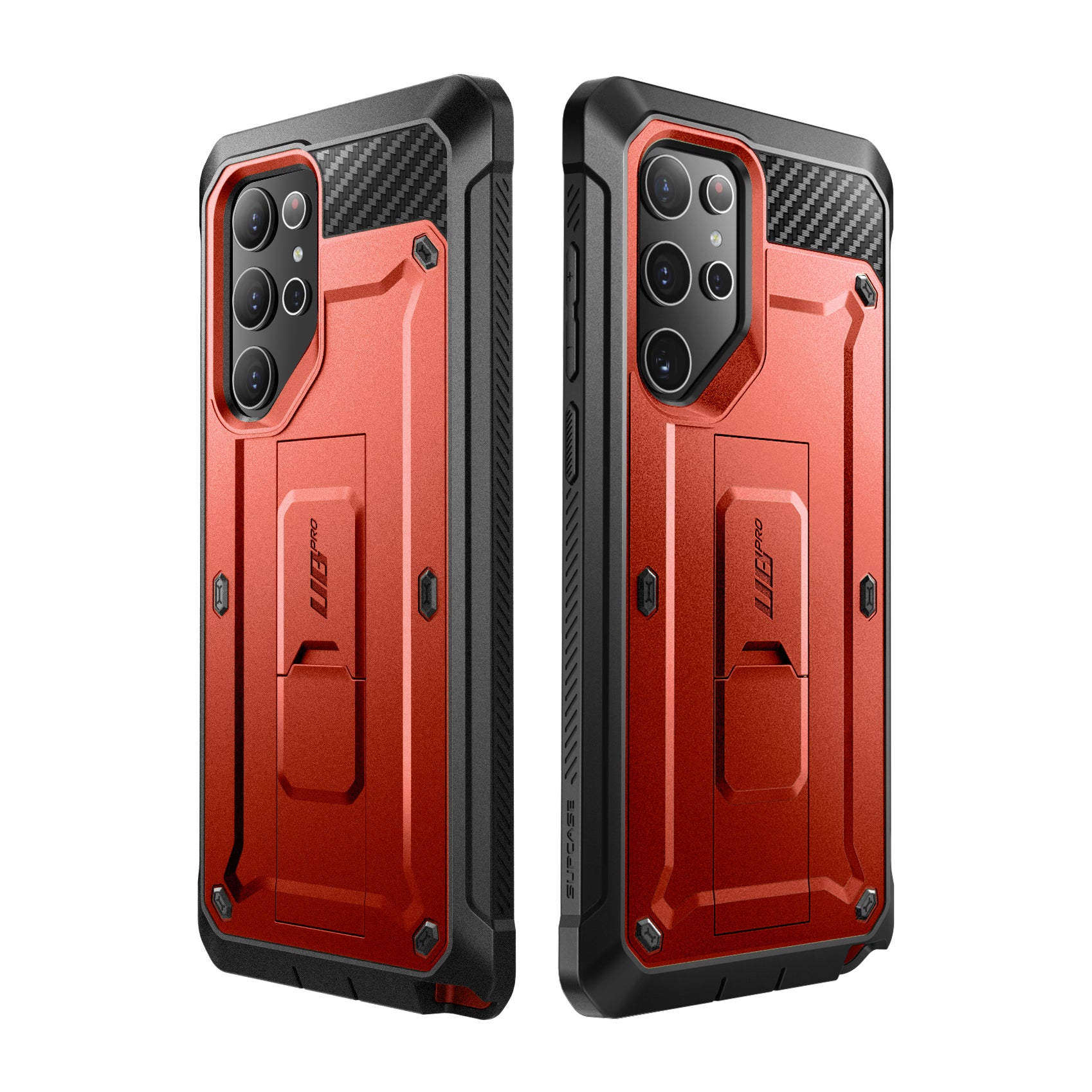 Samsung Galaxy S22 Ultra Unicorn Beetle PRO Case - Heavy Duty Rugged Protective Cover with Metallic Red Finish | Shockproof, Military-Grade Protection for Outdoor, Work & Extreme Sports