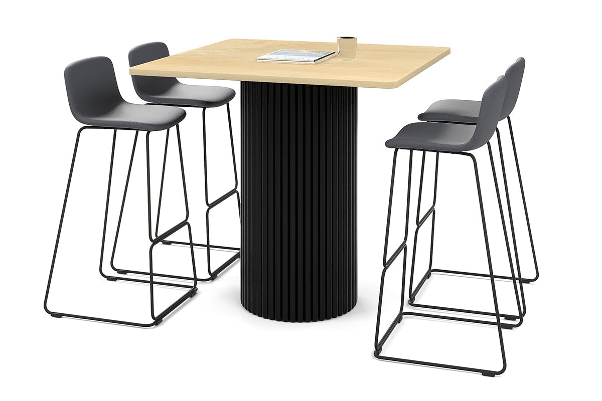 Premium Baobab Circular Base Counter Rectangle Table with Rounded Corners - 43.3