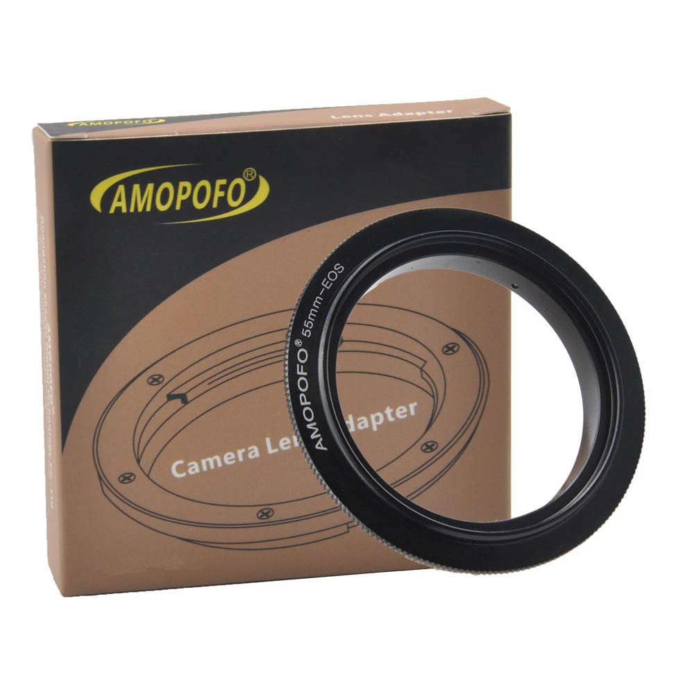 EF-S 55mm Reverse Lens Adapter Ring for Canon EF-S 70D, 77D, 80D, 10D, 20D, 30D, 40D, 50D, 5D, 5D Mark II, III, IV, 5DS & 5DS R - Macro Photography Accessory for Stunning Close-Up Shots
