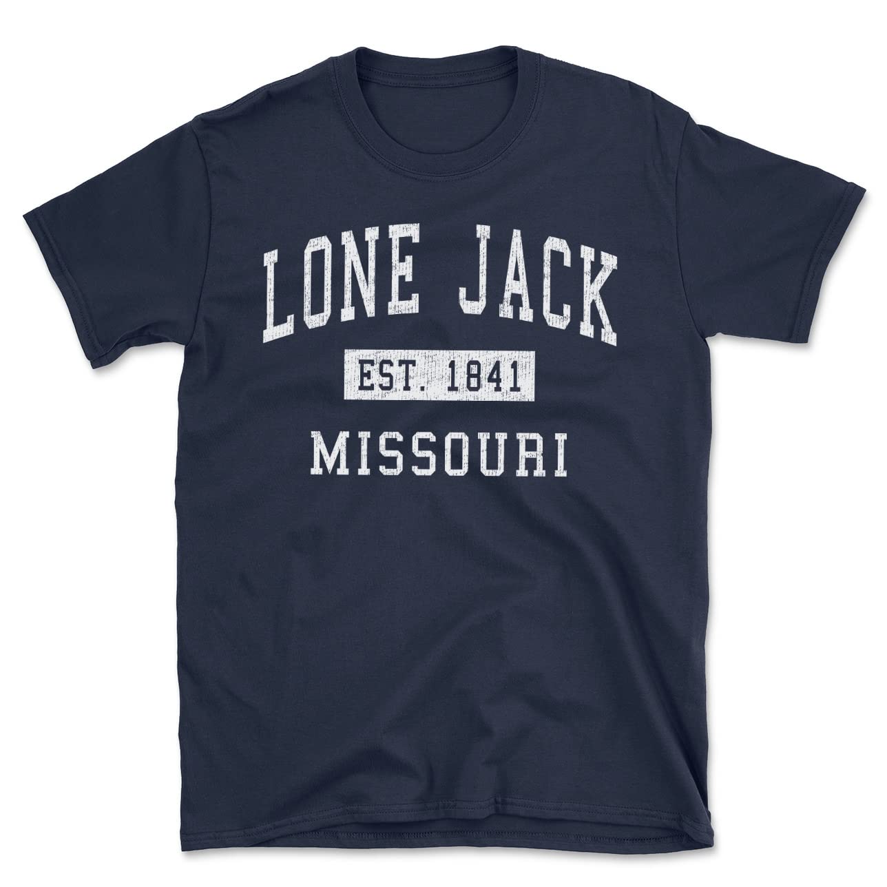 Lone Jack Missouri Classic Established Men's Cotton T-Shirt | Vintage Style Soft Comfortable Tee for Casual Wear & Everyday Outfits