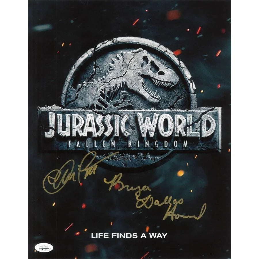Authentic Chris Pratt & Bryce Dallas Howard Dual Signed Jurassic World 11x14 Photo with JSA COA - Perfect for Movie Memorabilia Collectors & Jurassic Park Fans Display