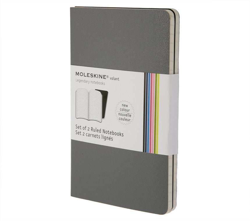 Moleskine Volant Notebook Set of 2 - Pocket Ruled Journal for Notes, Sketches & Daily Planning - Perfect for Students, Travel & Office Use
