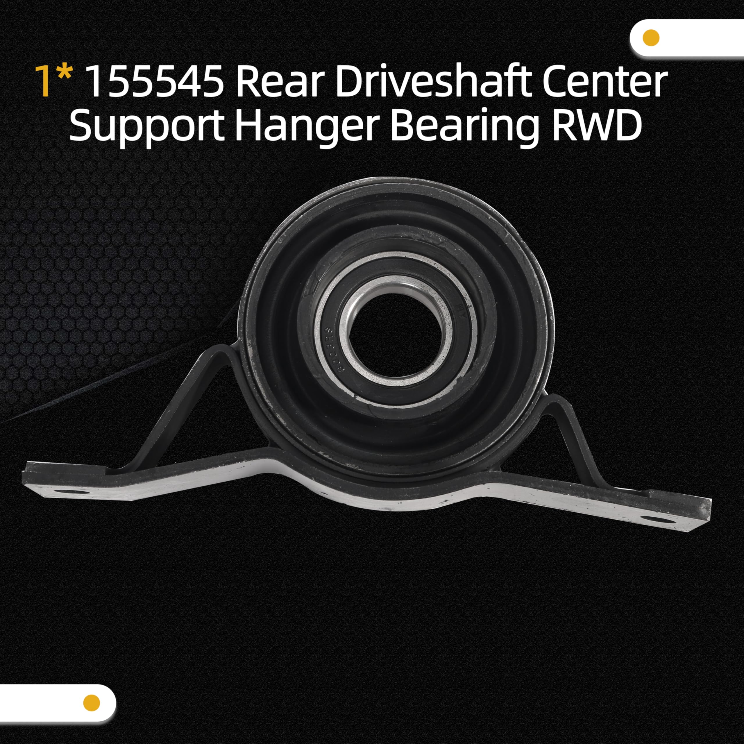 53010735AB Rear Driveshaft Center Support Carrier Bearing - Compatible with 2015-2020 Dodge Charger, Challenger & Chrysler 300 RWD Models - Replaces Part #155545, 52123974AC - Perfect for Smooth Driveshaft Rotation & Vibration Reduction