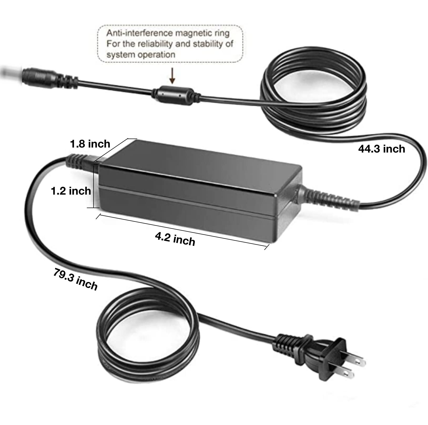 48V AC/DC Power Adapter for Swann NVR4-7085, NVR4-7300 & Compatible Models - 48VDC Charger Supply for 4CH Network Video Recorders - Perfect for Home & Business Security Systems