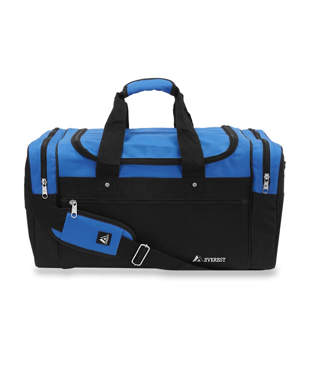 Everest Sports Duffel Bag - Large Gym Bag for Travel & Workout, Royal Blue, Durable Waterproof Carry-On Duffel - Perfect for Gym, Sports, Travel & Weekend Getaways