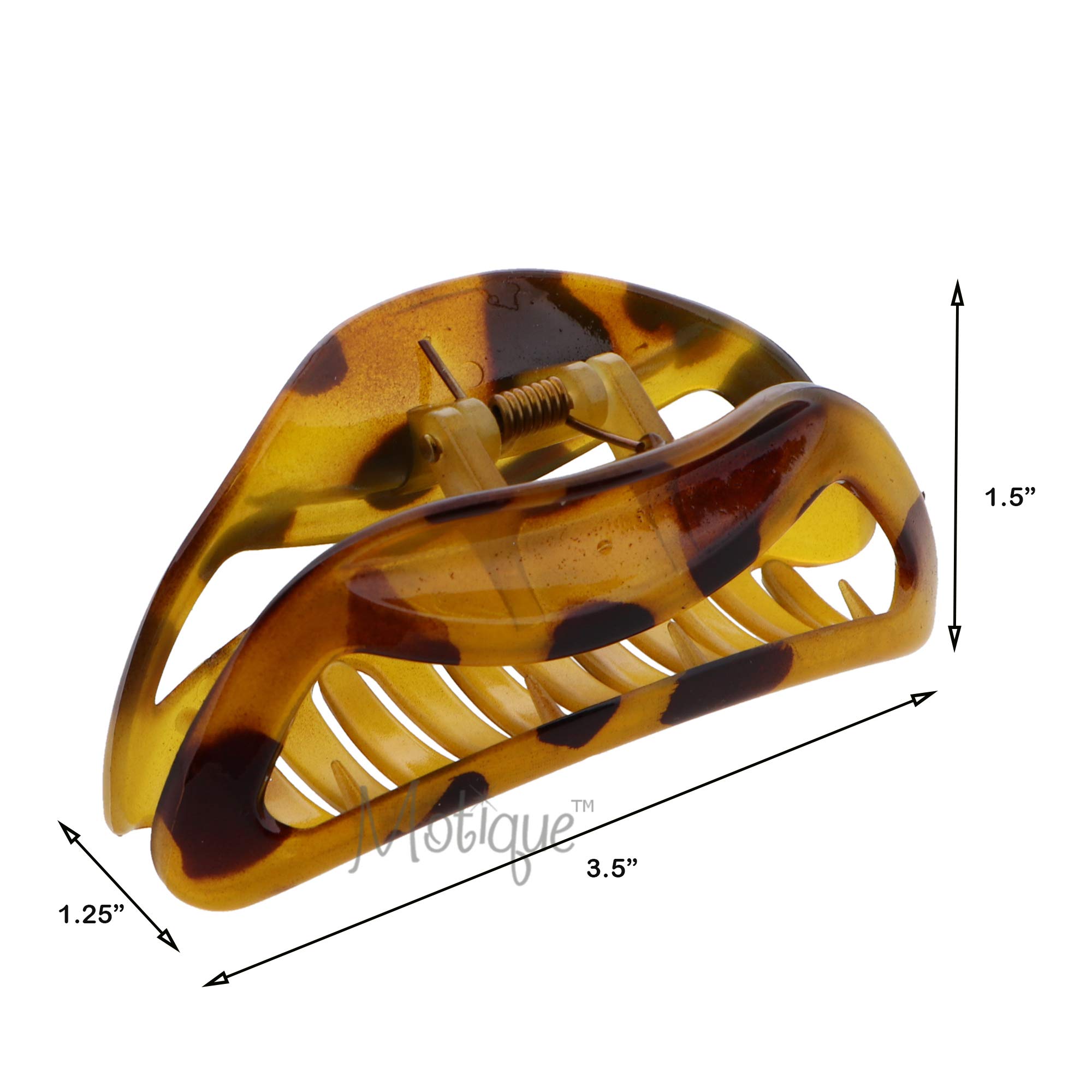 3.5 Inch Gold Leopard Print Acrylic Jaw Clip Hair Claw for Women - Perfect for Casual, Office, and Party Hairstyles