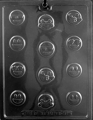 Emoji Bite-Sized Chocolate Soap Mold - DIY Party Favors, Candles & Bath Bombs - Perfect for Birthday Parties, Baby Showers & Crafting