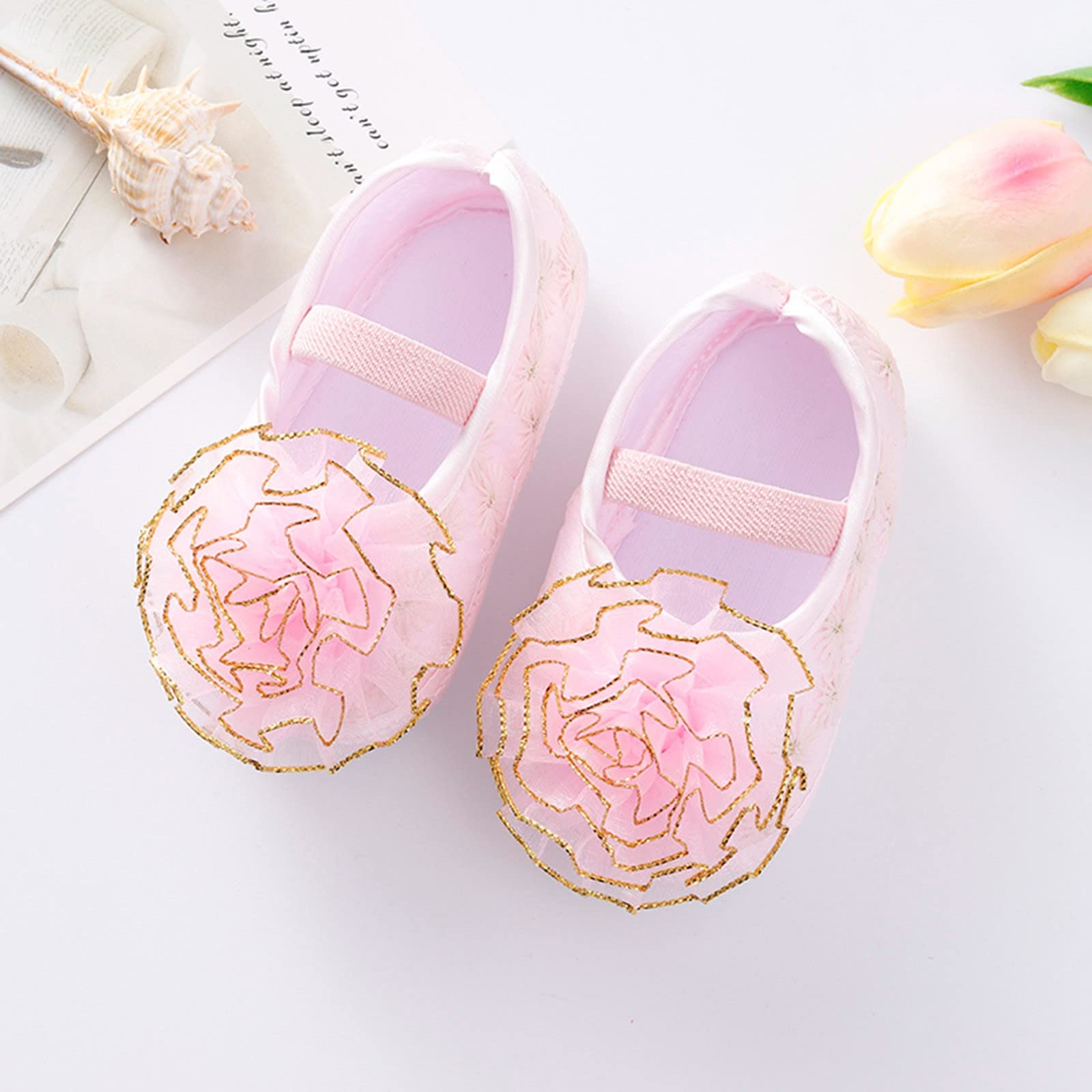 **Cute Soft Baby Wrestling Shoes for 10-Year-Old Girls - Princess Toddler Shoes with Floral Design & Non-Slip Sole - Perfect for Playtime, Sports & Casual Wear**