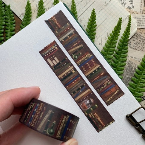 Decorative Bookshelf Washi Tape Set - 10 Rolls Colorful Japanese Paper Tape for Scrapbooking, Journaling, DIY Crafts - Perfect for Home Office, School Projects, and Gift Wrapping
