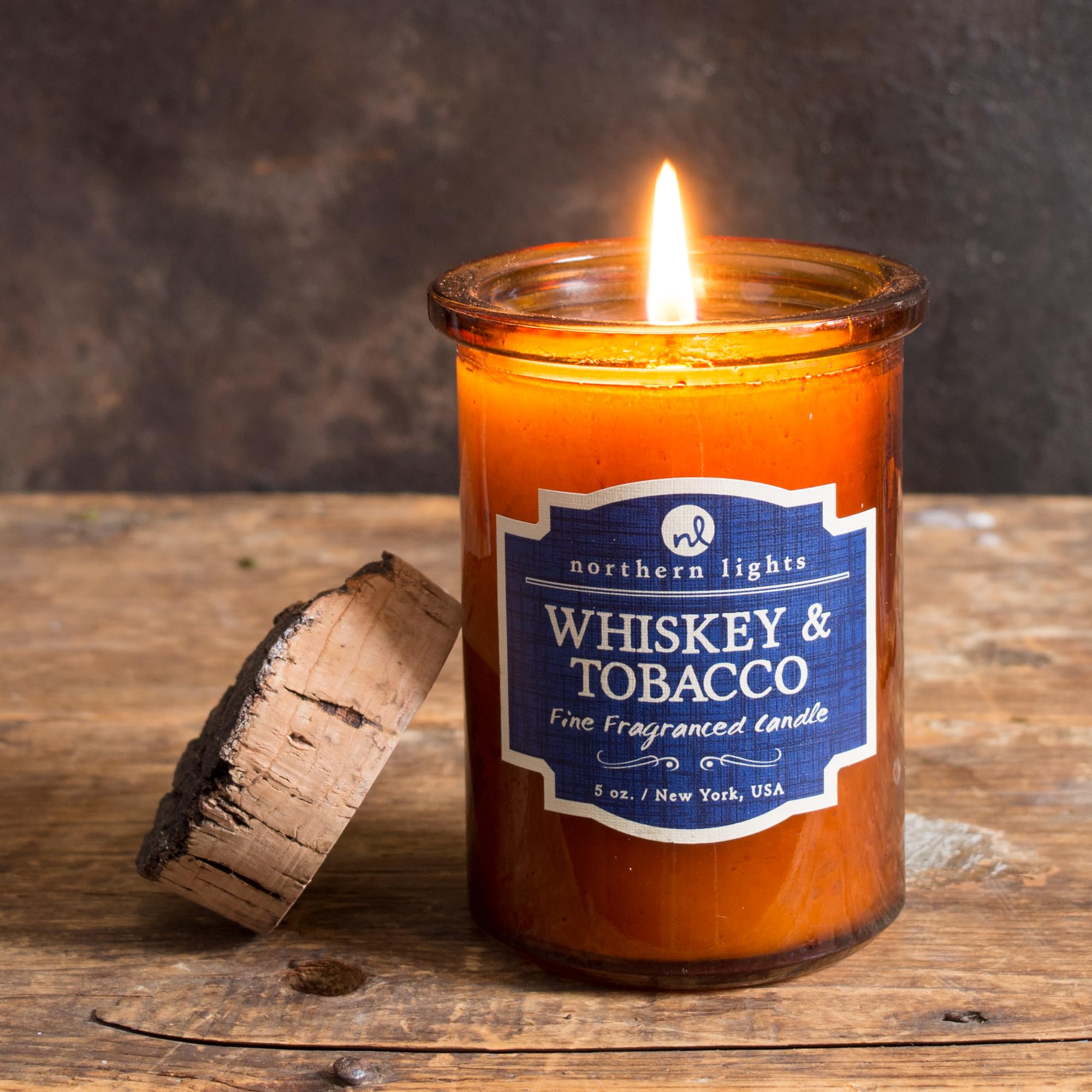 Northern Lights Candles - Spirit Jar Candles in Whiskey & Tobacco Scent - 52601 - Perfect for Home Relaxation, Meditation & Gift Giving